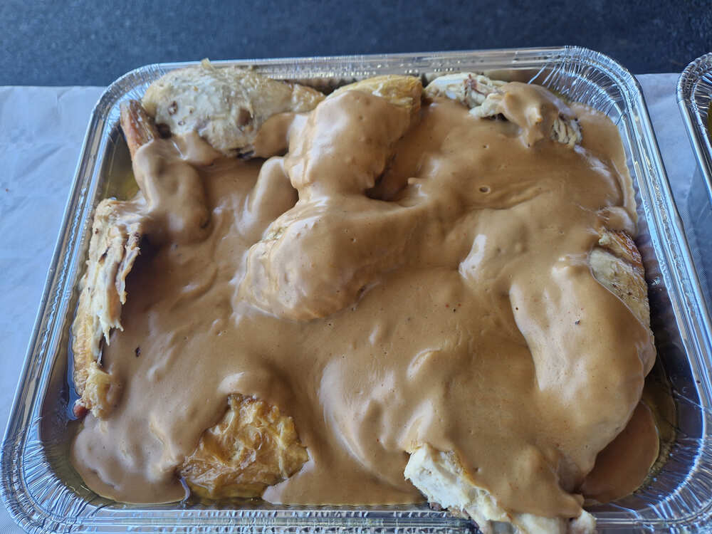 Poulet à la broche à la crème